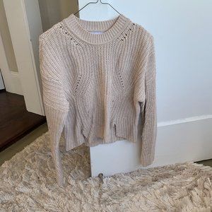 Intermix Beige/Tan Cropped Sweater